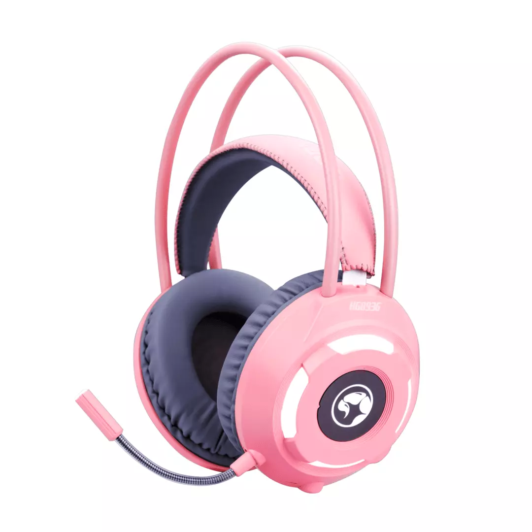 Kufje Gaming Marvo HG8936 / 20 Hz – 20 kHz / 21 Ohm / Me kabllo 2.1m / Pink