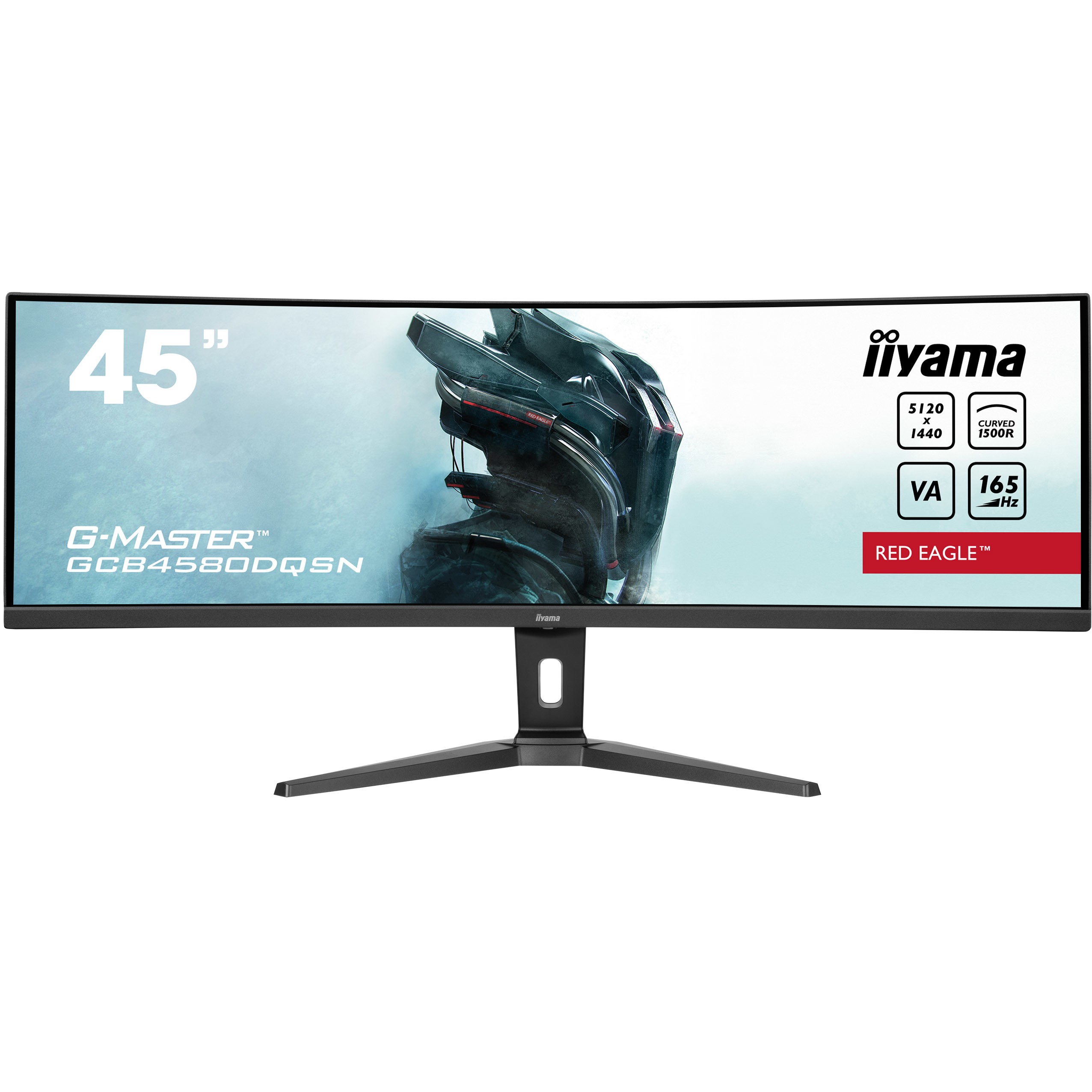 Monitor iiyama G-MASTER GCB4580DQSN-B1 / 45″ / Dual QHD / Curved / 165Hz / 0.8ms / HDMI – DP – USB-C / i zi