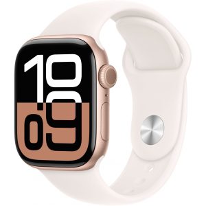 Orë e mençur APPLE Watch Series 10 GPS 42mm Rose Gold Aluminium Case with Light Blush Sport Band – M/L