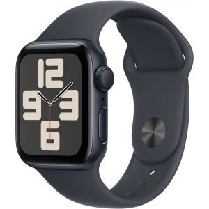 Orë e mençur Apple Watch SE GPS 40mm Midnight Aluminium Case with Midnight Sport Band – M/L