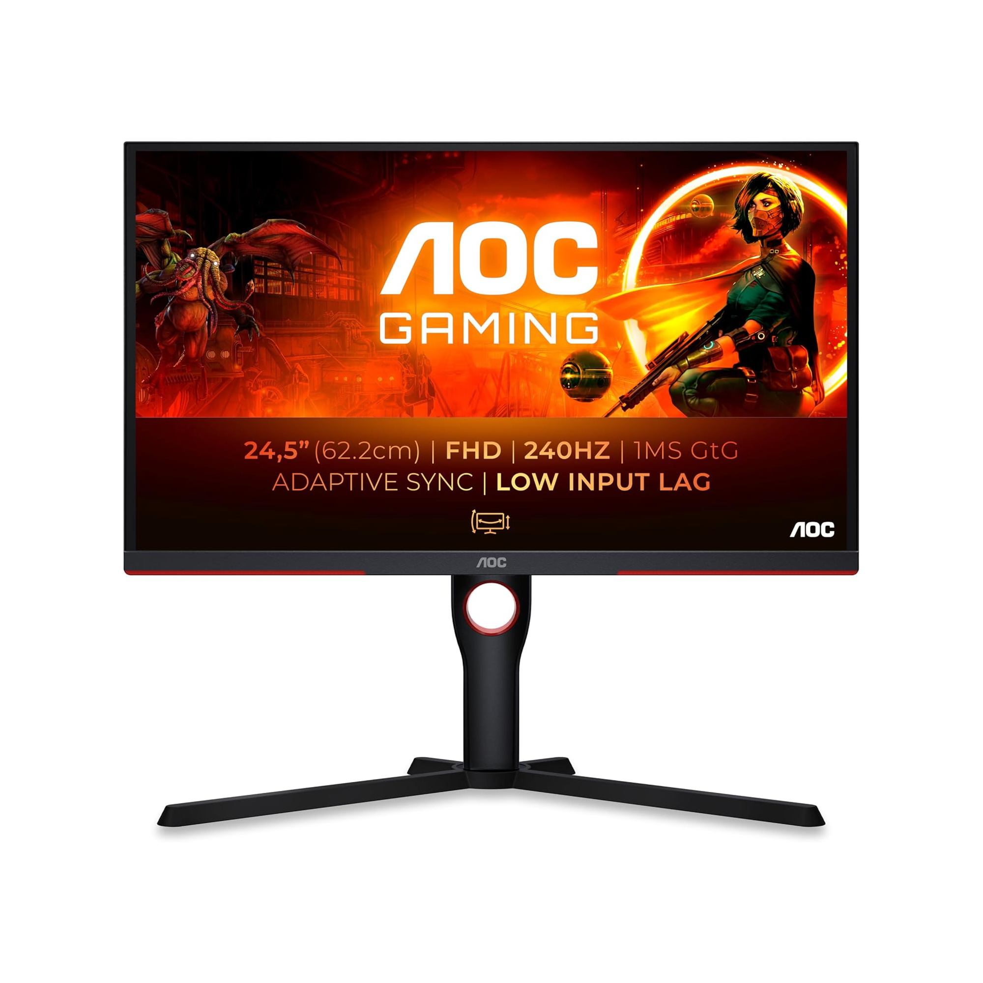 Monitor Gaming AOC G3 25G3ZM/BK / 25 Inch / Full HD / 240Hz / 0.5ms / Black/Red