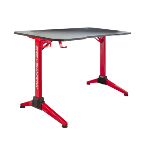 Tavolinë Gaming White Shark Fire Shadow / RGB / USB 5V / 1200x600x750mm (1200x600x18mm – tabela) / 100 kg / Nga çeliku / E zezë dhe E kuqe