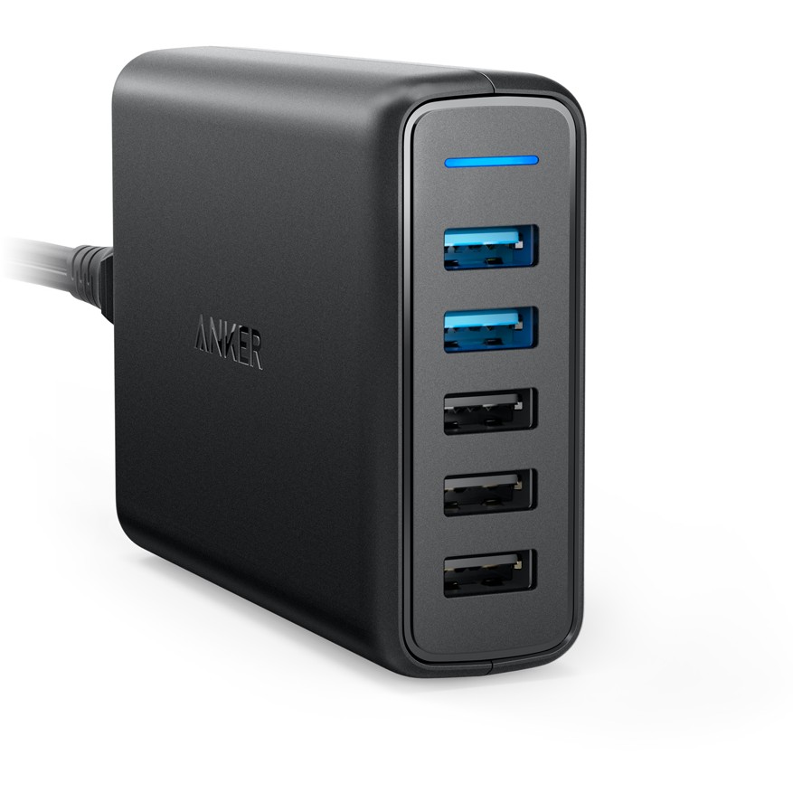 Adapter Anker PowerPort Speed, 63W, 5 porte USB-A, i zi