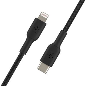 Kabllo Belkin Lightning/USB-C 2m, e zezë
