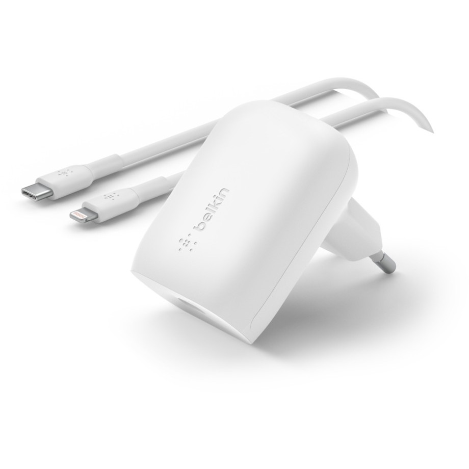 Adapter Belkin 30W USB-C PD dhe PPS me kabllo Lightning 1m