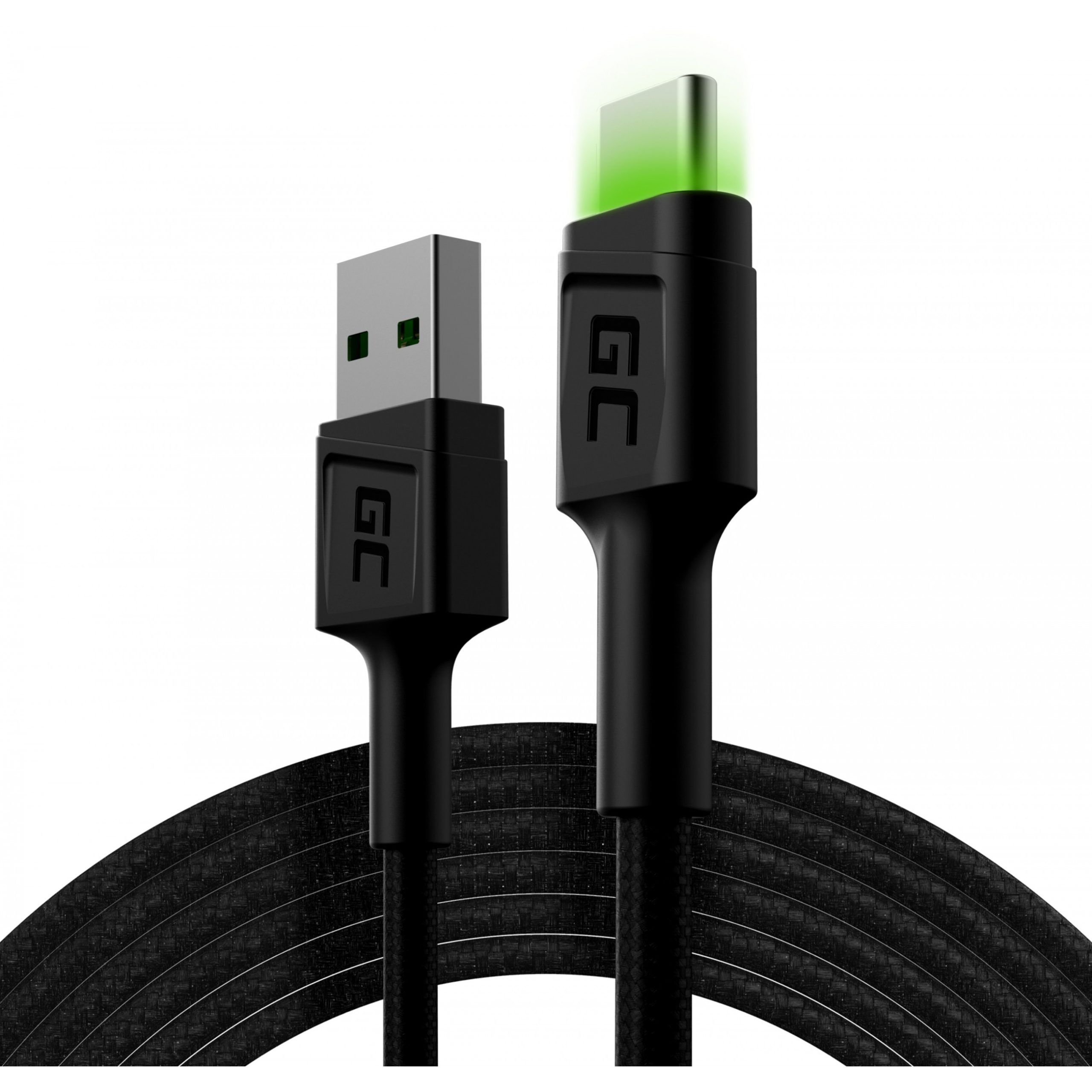 Kabllo GreenCell (ST-ST) USB-C > USB-A 2.0 2m me LED
