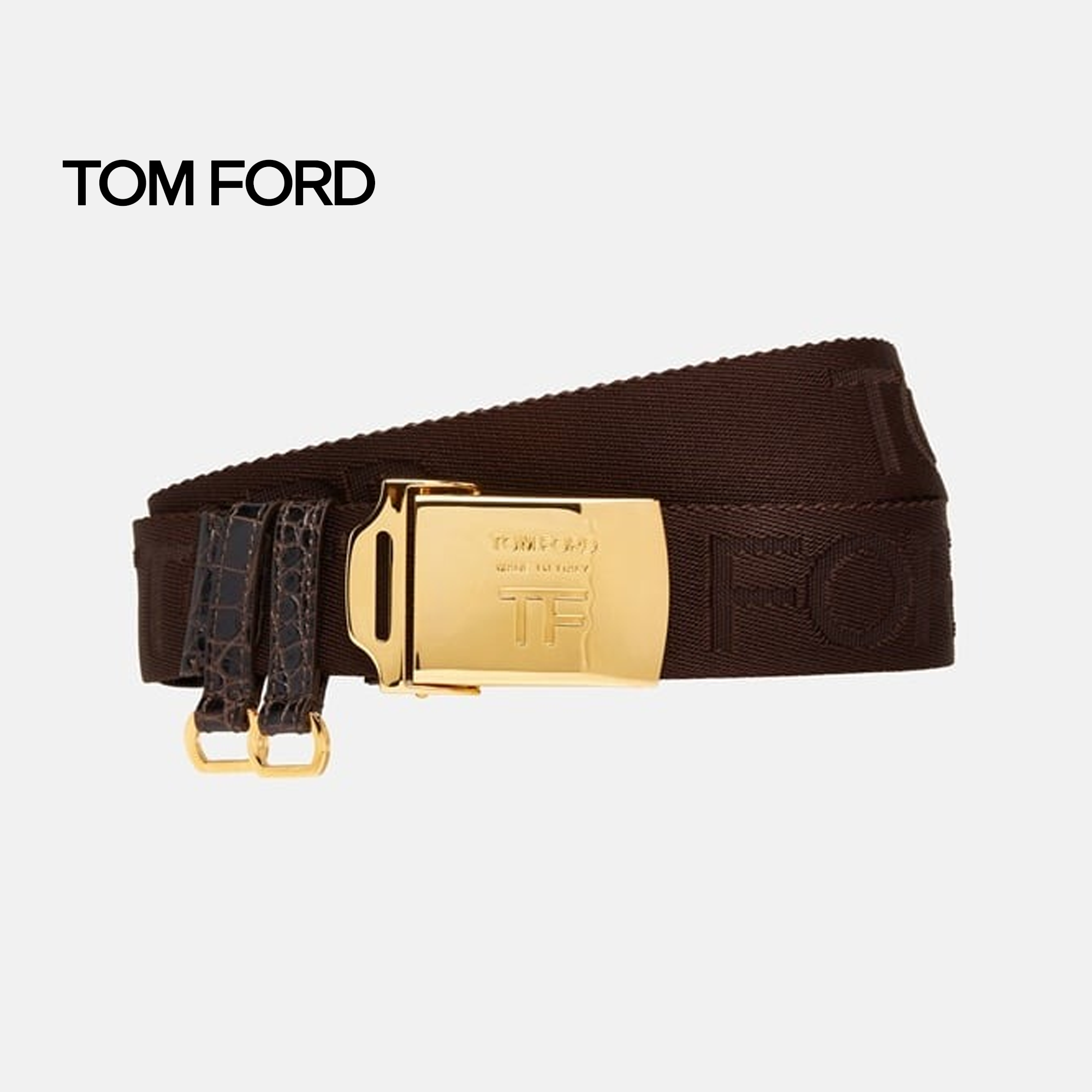 Rrip - TOM FORD me logo të endur (jacquard)