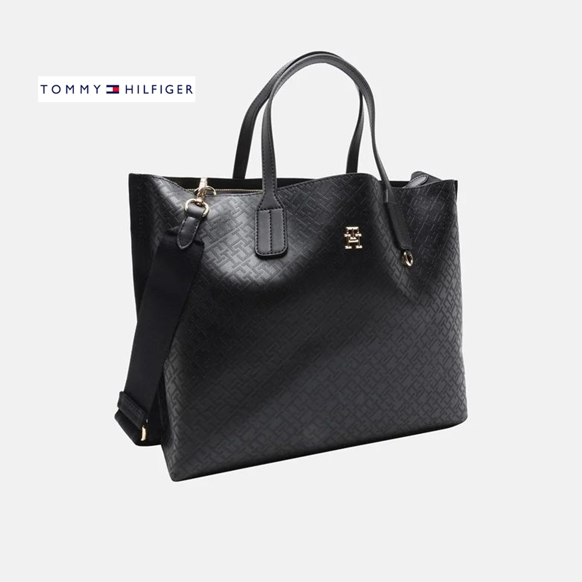 Çantë - TOMMY HILFIGER - Monogram Embossed Tote