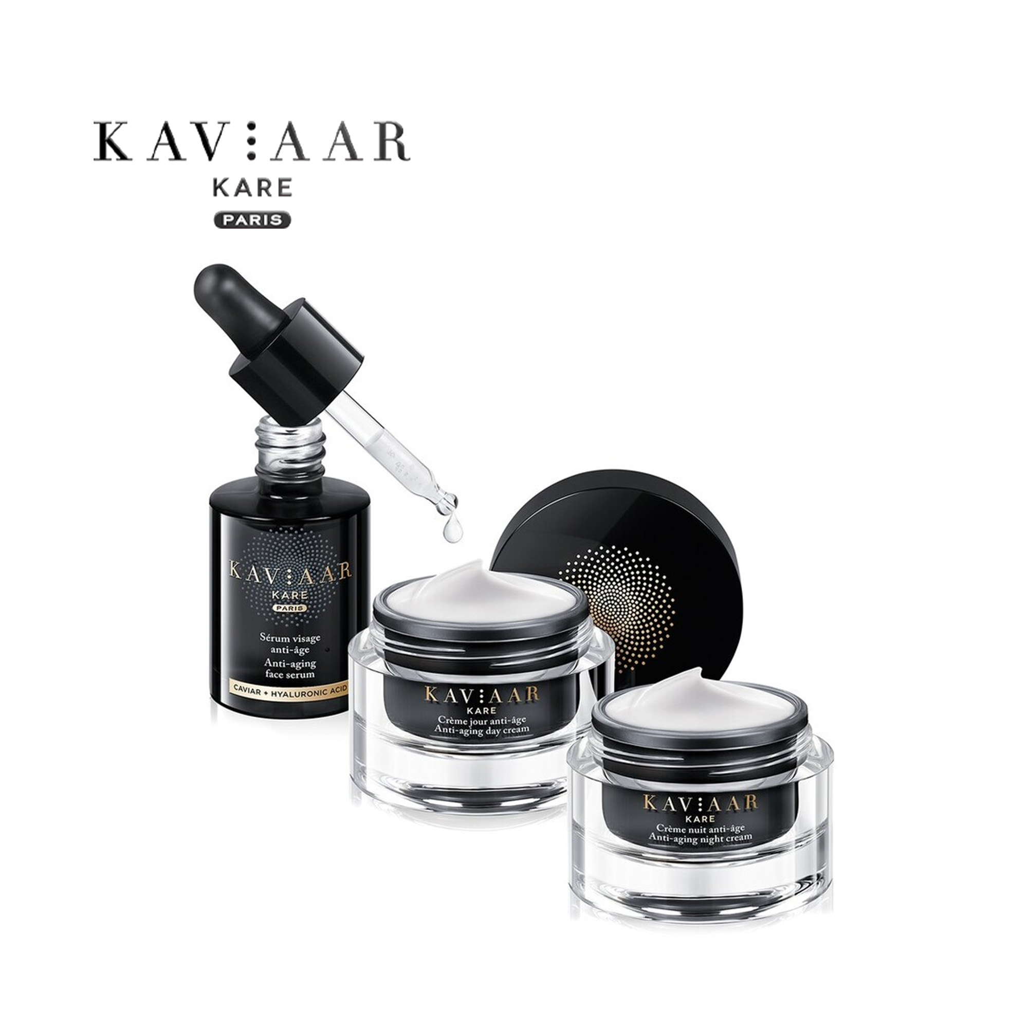 FACE CREAM - KAVIAAR KARE *SET * -Complete Anti-Aging 3Pc Set